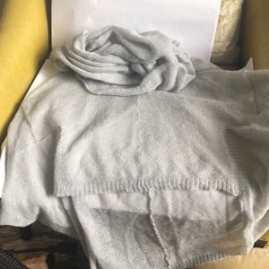Cowl neck sheer sweater